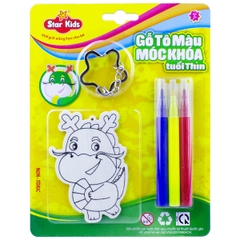 Gỗ tô màu móc khoá tuổi Thìn