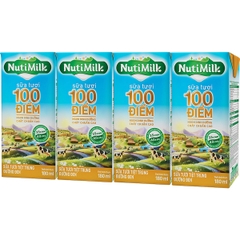sữa tươi tiệt trùng NutiMilk 100 điểm đường đen 180ml