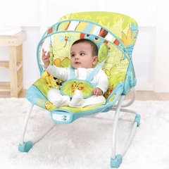ghế rung thư giãn kiêm bập bênh có nhạc Mastela màu xanh lá cây