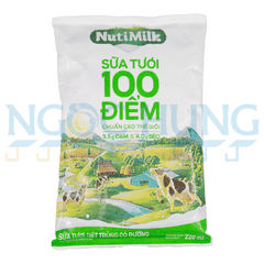 Sữa tươi Nuti 100 điểm có đường 220ml