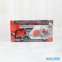 Hộp xe cứu hoả mô hình kèm xe nhỏ Y2106