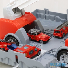 Hộp xe cứu hoả mô hình kèm xe nhỏ Y2106