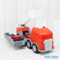Hộp xe cứu hoả mô hình kèm xe nhỏ Y2106