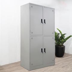 Tủ Sắt Văn Phòng, Tủ Hồ Sơ Bằng Sắt 4 Cánh Màu Ghi L1000 x W450 x H1830mm
