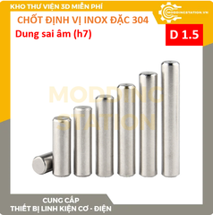 Chốt định vị đặc inox 304 size D1.5x12 dung sai âm (h7)