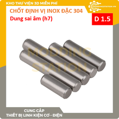 Chốt định vị đặc inox 304 size D1.5x20 dung sai âm (h7)