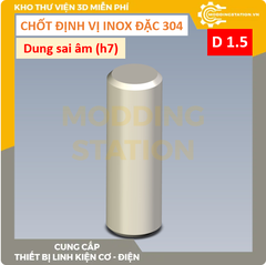 Chốt định vị đặc inox 304 size D1.5x10 dung sai âm (h7)