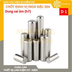 Chốt định vị đặc inox 304 size D1x10 dung sai âm (h7)