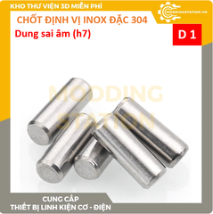 Chốt định vị đặc inox 304 size D1x10 dung sai âm (h7)