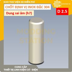 Chốt định vị đặc inox 304 size D2.5x50 dung sai âm (h7)