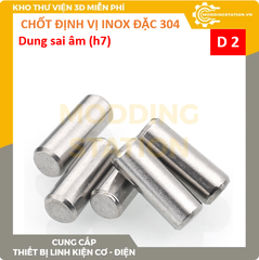 Chốt định vị đặc inox 304 size D2x25 dung sai âm (h7)