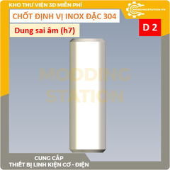 Chốt định vị đặc inox 304 size D2x25 dung sai âm (h7)