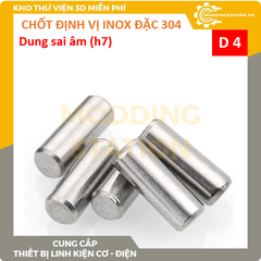 Chốt định vị đặc inox 304 size D4x16 dung sai âm (h7)