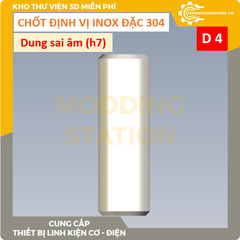 Chốt định vị đặc inox 304 size D4x45 dung sai âm (h7)