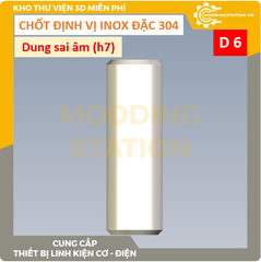 Chốt định vị đặc inox 304 size D6x20 dung sai âm (h7)