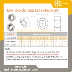 Tán ốc - Đai ốc inox 304 size M5