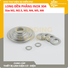 Long đền phẳng inox 304 size M8*16*1.5