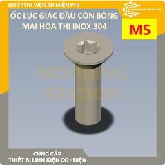 Ốc Lục giác đầu côn bông mai hoa thị size M5x14