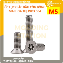 Ốc Lục giác đầu côn bông mai hoa thị size M5x40