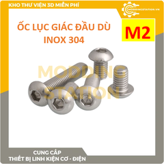 Ốc Lục giác đầu dù inox 304 size M2x14