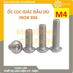 Ốc Lục giác đầu dù inox 304 size M5x55