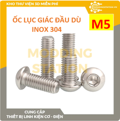 Ốc Lục giác đầu dù inox 304 size M5x12