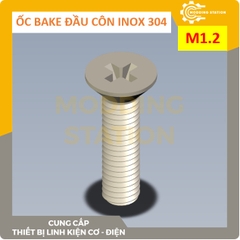 Ốc Bake đầu côn inox 304 size M1.2x3