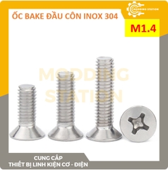 Ốc Bake đầu côn inox 304 size M1.4x5