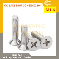 Ốc Bake đầu côn inox 304 size M1.6x12