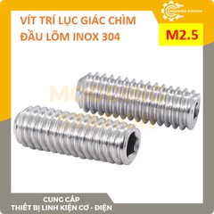 Vít trí lục giác chìm đầu lõm inox 304 size M2.5x8