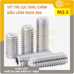 Vít trí lục giác chìm đầu lõm inox 304 size M2.5x6