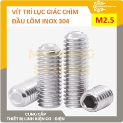 Vít trí lục giác chìm đầu lõm inox 304 size M2.5x8