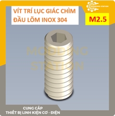 Vít trí lục giác chìm đầu lõm inox 304 size M2.5x6