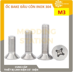 Ốc Bake đầu côn inox 304 size M3x12