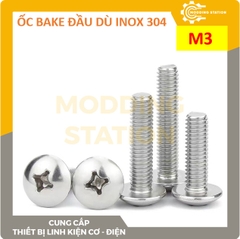 Ốc Bake đầu dù inox 304  size M3x25
