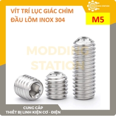 Vít trí lục giác chìm đầu lõm inox 304 size M5x6