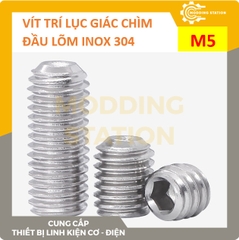 Vít trí lục giác chìm đầu lõm inox 304 size M5x6