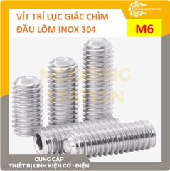 Vít trí lục giác chìm đầu lõm inox 304 size M6x5