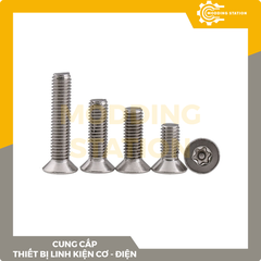 Ốc Lục giác đầu côn bông mai hoa thị inox 304 size M3x6