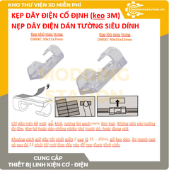 Combo 16 kẹp dây điện cố định màu trong (size lớn)