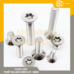 Ốc Lục giác đầu côn bông mai hoa thị inox 304 size M3x6