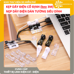 Combo 16 kẹp dây điện cố định màu trong (size lớn)