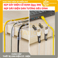 Combo 16 kẹp dây điện cố định màu trong (size lớn)