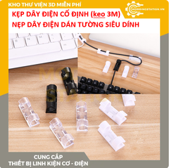 Combo 16 kẹp dây điện cố định màu trong (size lớn)