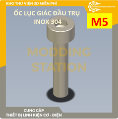 Ốc Lục giác đầu côn inox 304 size M5x40