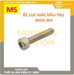 Ốc Lục giác đầu côn inox 304 size M5x20