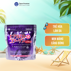 Bột Uống Hyaluron & Collagen + Ubiquinol Platinum hạn chế lão hóa da, giúp mịn và trắng da FINE JAPAN (240gr)