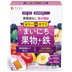 Thạch hoa quả bổ sung sắt, chất xơ, vitamin EVERYDAY FRUIT JELLY & IRON - Fine Japan (200g)