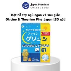 Bột hỗ trợ ngủ ngon và sâu giấc Glycine 3000 & Theanine 200 Fine Japan (30 gói)