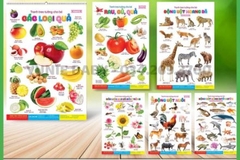 Tranh treo tường cho bé - 6 tờ 14 chủ đề